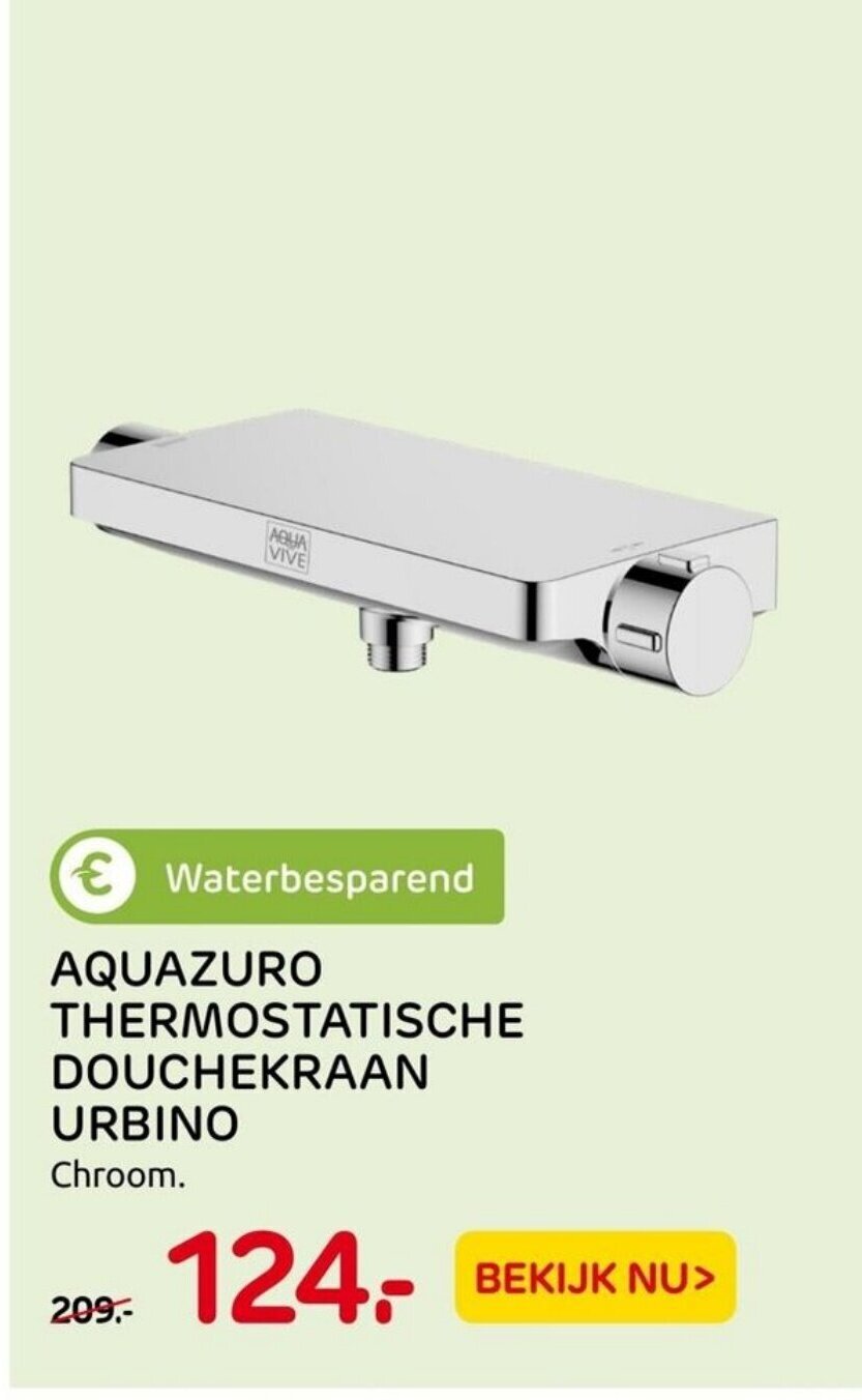 Aquazuro thermostatische douchekraan urbino aanbieding bij Praxis