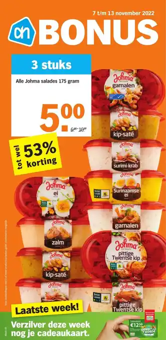 Albert Heijn Alle Johma salades 175 gram aanbieding