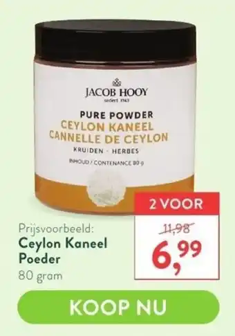 Holland & Barrett Ceylon Kaneel Poeder 80 gram aanbieding