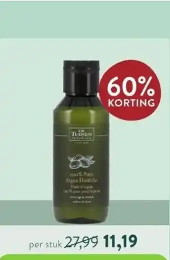 Holland & Barrett De Tuinen 100% Pure Argan Huidolie aanbieding