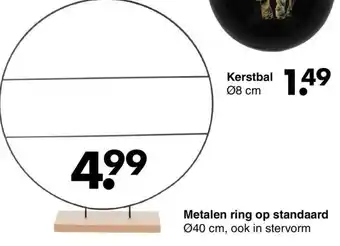 Wibra Metalen ring op standaard ø40 cm, ook in stervorm aanbieding
