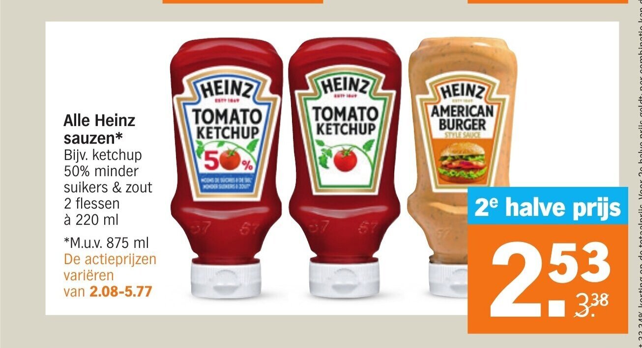 Alle Heinz Sauzen* Aanbieding Bij Albert Heijn