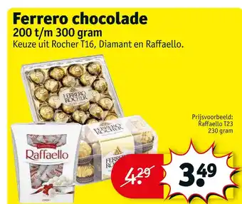 Kruidvat Ferrero chocolade aanbieding