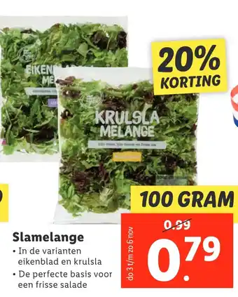 Lidl Slamelange aanbieding