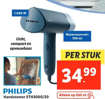 Lidl Philips handstomer sth3000/20 aanbieding