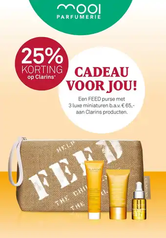 Mooi parfumerie 25% korting op clarins* aanbieding