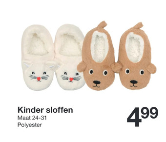 Zeeman Kinder sloffen aanbieding