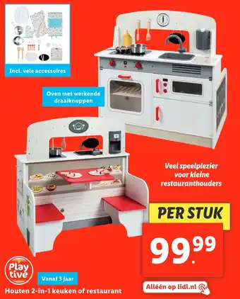 Lidl Houten 2-in-1 keuken of restaurant aanbieding