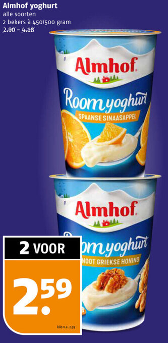 Poiesz Almhof yoghurt aanbieding