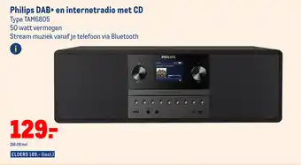 Makro Philips DAB+ en internetradio met CD TAM6805 aanbieding