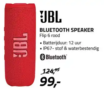 Obbink JBL Bluetooth Speaker Flip 6 rood aanbieding