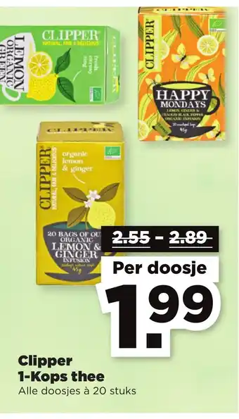 PLUS Clipper 1-Kops thee aanbieding