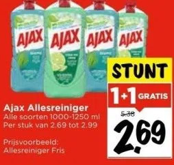 Vomar Voordeelmarkt Ajax allesreiniger aanbieding