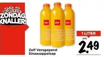 Vomar Voordeelmarkt Zelf versgeperst sinaasappelsap aanbieding