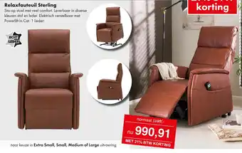 Woonsquare Relaxfauteuil sterling aanbieding