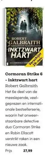 BookSpot Cormoran strike 6 - inktzwart hart robert galbraith aanbieding