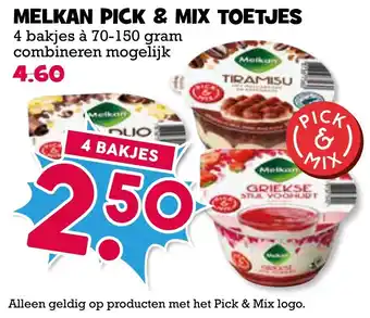 Boon`s Markt Melkan pick & mix toetjes aanbieding