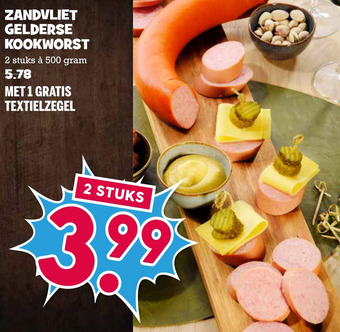 Boon`s Markt Zandvliet gelderse kookworst aanbieding