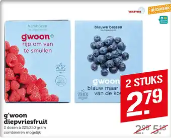 Coop G'woon diepvriesfruit aanbieding