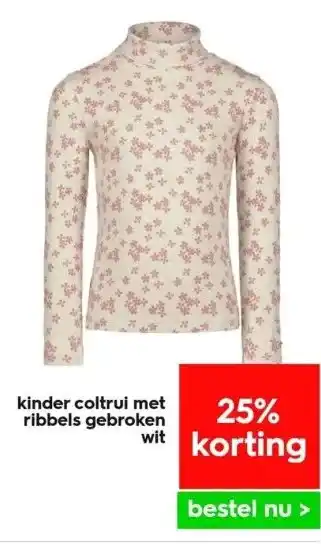 HEMA Kinder coltrui met ribbels gebroken wit aanbieding