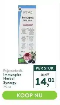 Holland & Barrett Immunplex herbal aanbieding