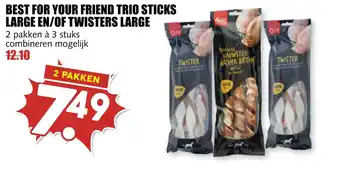 MCD Supermarkt Best for your friend trio sticks large en/of twisters large aanbieding