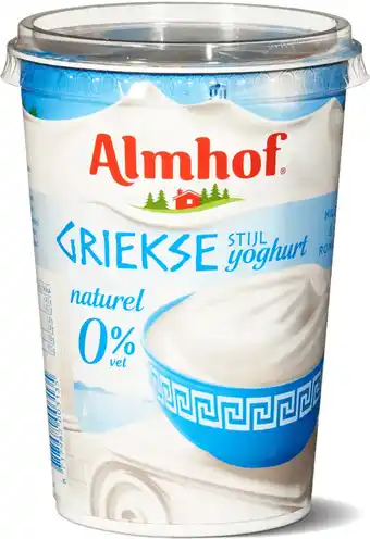 Picnic Almhof  yoghurt griekse stijl 0% vet aanbieding