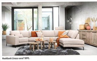 Pronto wonen Hoekbank linoza aanbieding