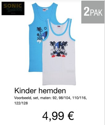 Kik Kinder hemden aanbieding