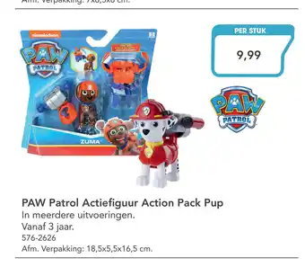 Marskramer Paw patrol actiefiguur action pack pup per stuk aanbieding