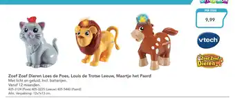 Marskramer Zoef zoef dieren loes de poes, louis de trotse leeuw, maartje het paard aanbieding