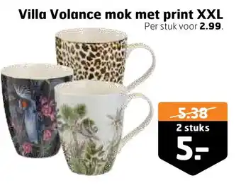 Trekpleister Villa volance mok met print xxl aanbieding