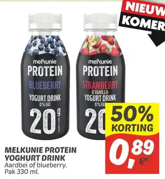 Dekamarkt Melkunie protein yoghurt drink aanbieding