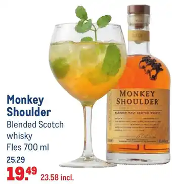 Makro Monkey Shoulder Blended Malt Scotch Whisky 700ml aanbieding