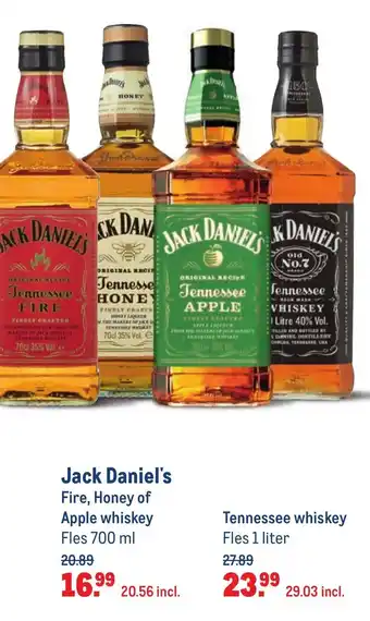 Makro Jack Daniel's Whiskey 700ml aanbieding