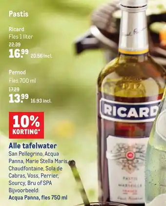 Makro Pastis Ricard 1L aanbieding