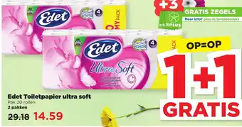 PLUS Edet toiletpapier 2*20 rollen aanbieding