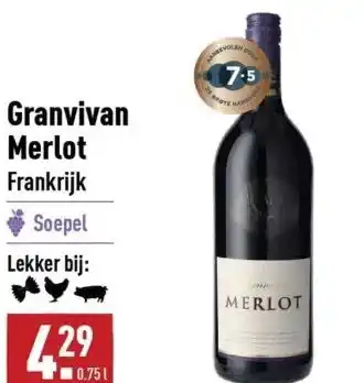 ALDI Granvivan merlot aanbieding