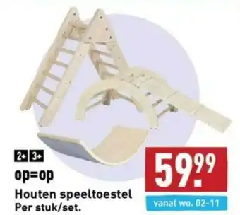 ALDI Houten speeltoestel per stuk-set. aanbieding