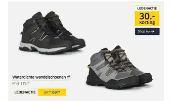 ANWB Waterdichte wandelschoenen 30.- korting aanbieding