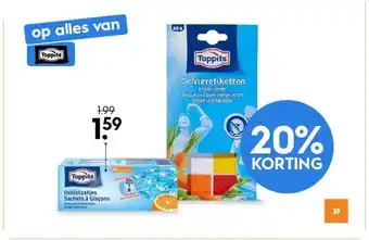 Blokker Op alles van toppits 20% korting aanbieding