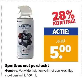 Plentyparts Spuitbus met perslucht gembird 28% korting aanbieding