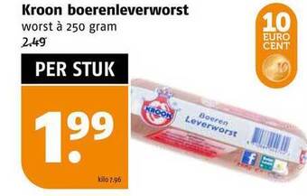 Poiesz Kroon boerenleverworst aanbieding