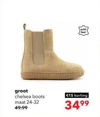 Scapino Groot chelsea boots €15 korting aanbieding