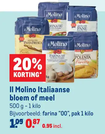 Makro II Molino Italiaanse bloem of meel 500g-1kg aanbieding