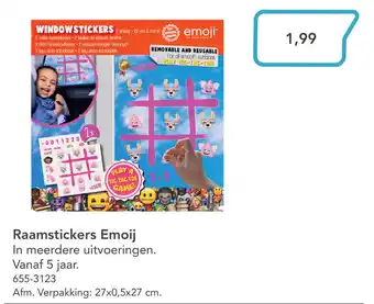 Marskramer Raamstickers Emoij aanbieding