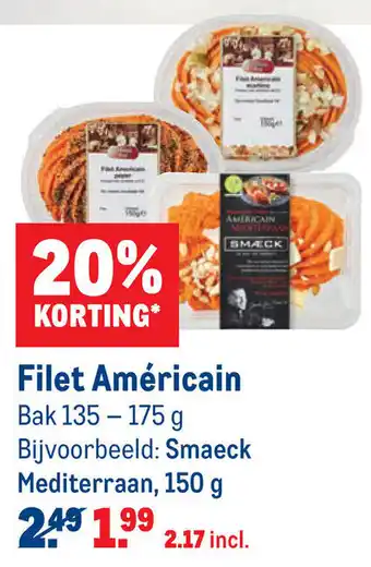 Makro Filet Americain 135-175g aanbieding