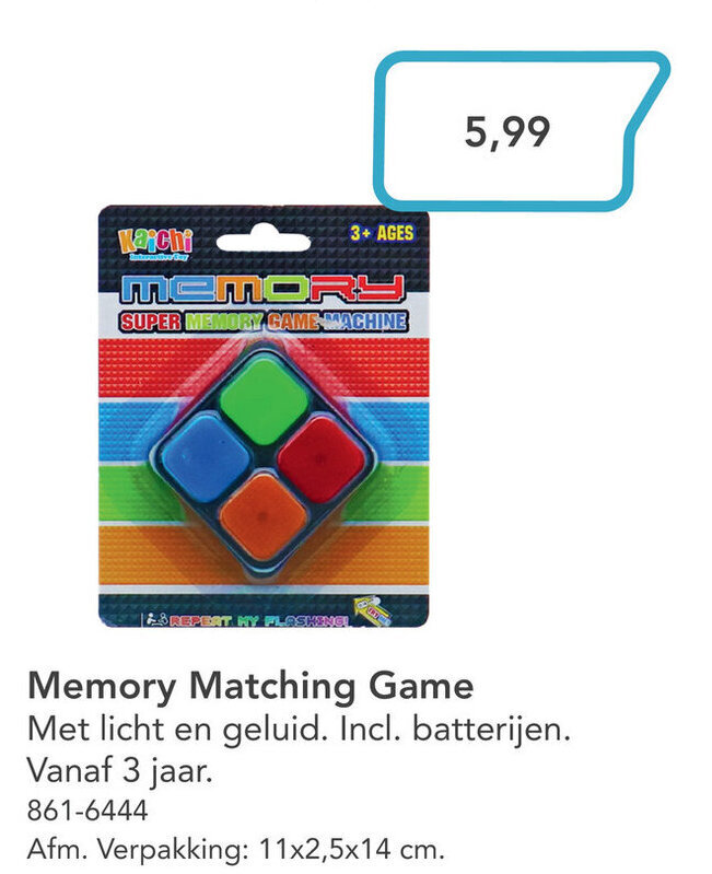 Memory Matching Game aanbieding bij Marskramer