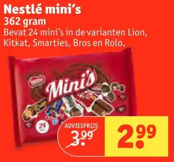 Kruidvat Nestlé mini's 24 stuks aanbieding