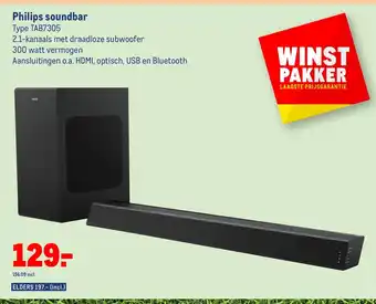 Makro Philips soundbar TAB7305 aanbieding